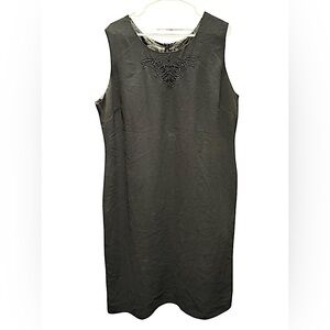 AKG Elegant Black Sleeveless Dress SIZE 22 length 47in pit to pit 23in